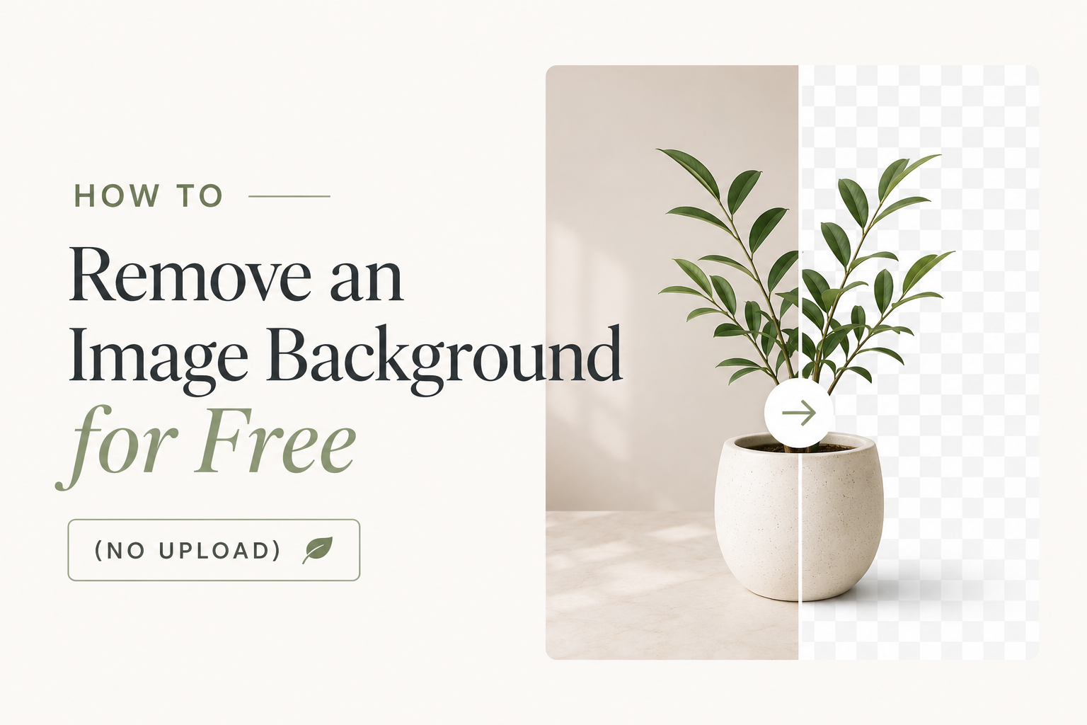 How to Remove an Image Background for Free (No Upload)